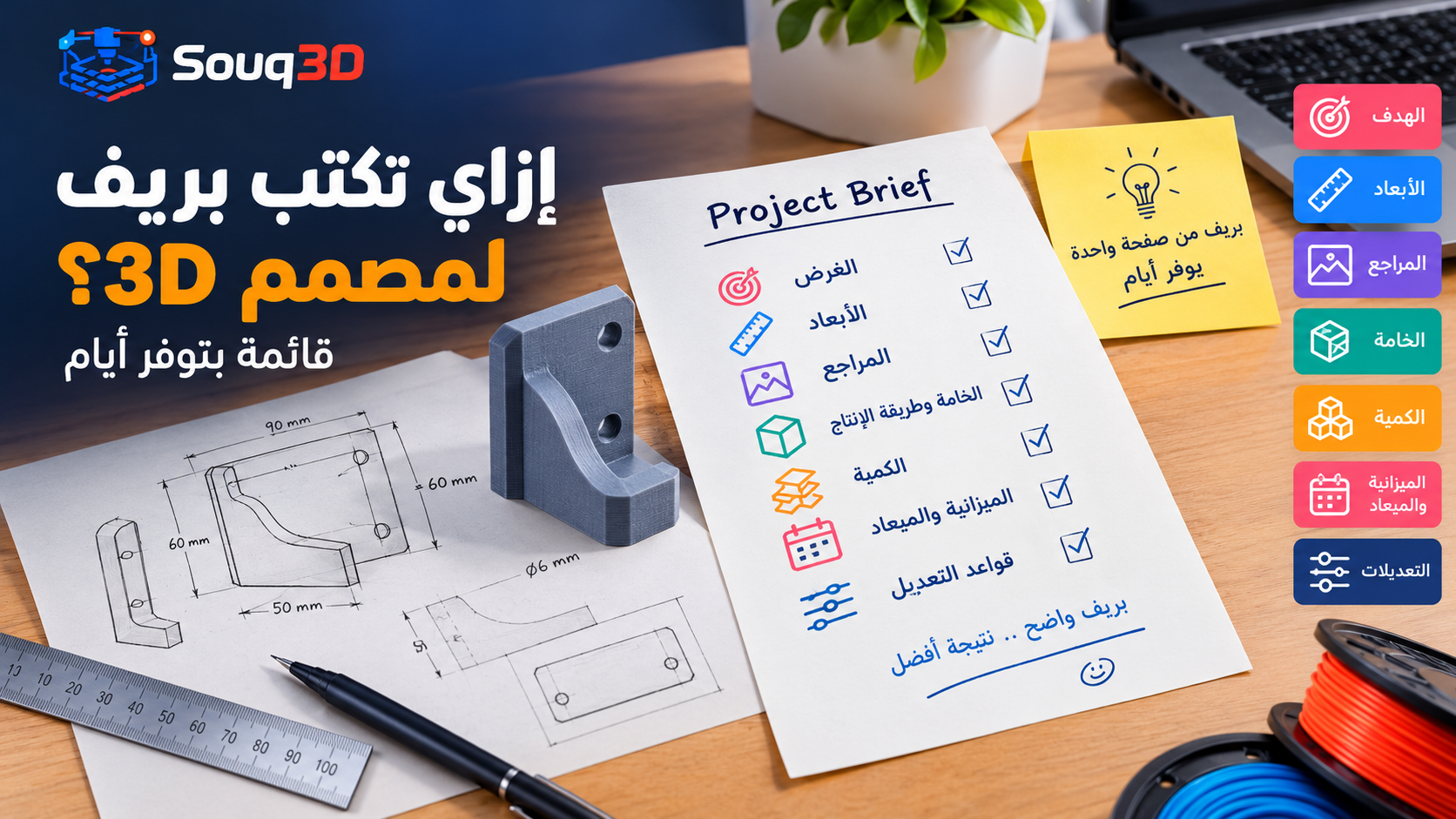 إزاي تكتب بريف لمصمم 3D: قايمة بتوفر أيام